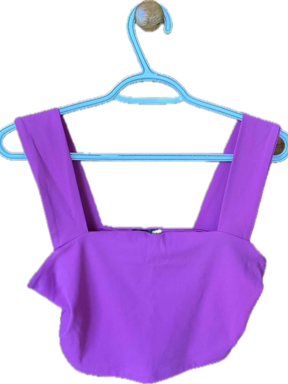Dynamite Bright Purple Square Neck Crop Top
